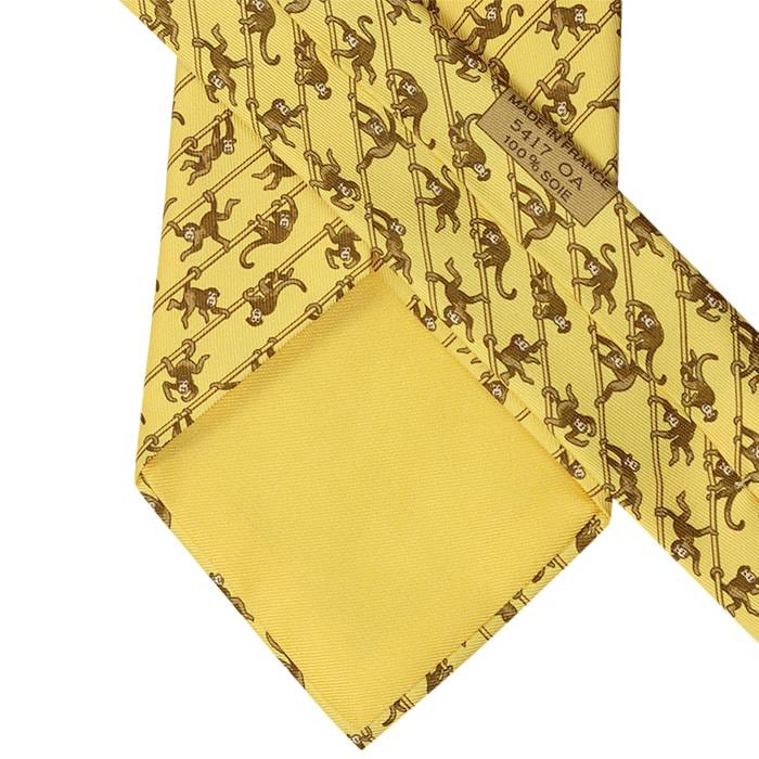 Hermes Men's Silk Tie Whimsical Monkeys Pattern 5417 | Necktie Cravate