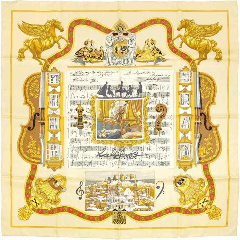 Hermes Scarf "Salzburg" by Loic Dubigeon 90cm Silk | Carre Foulard