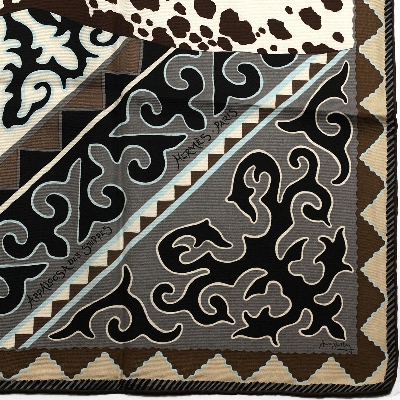Hermes Scarf "Appaloosa des Steppes" by Alice Shirley 90cm Silk | Carre Foulard