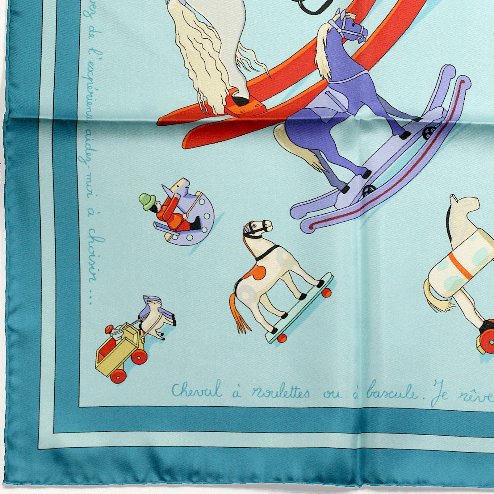 Hermes Scarf "Raconte-Moi le Cheval" by Dimitri Rybaltchenko 90cm Silk | Carre Foulard
