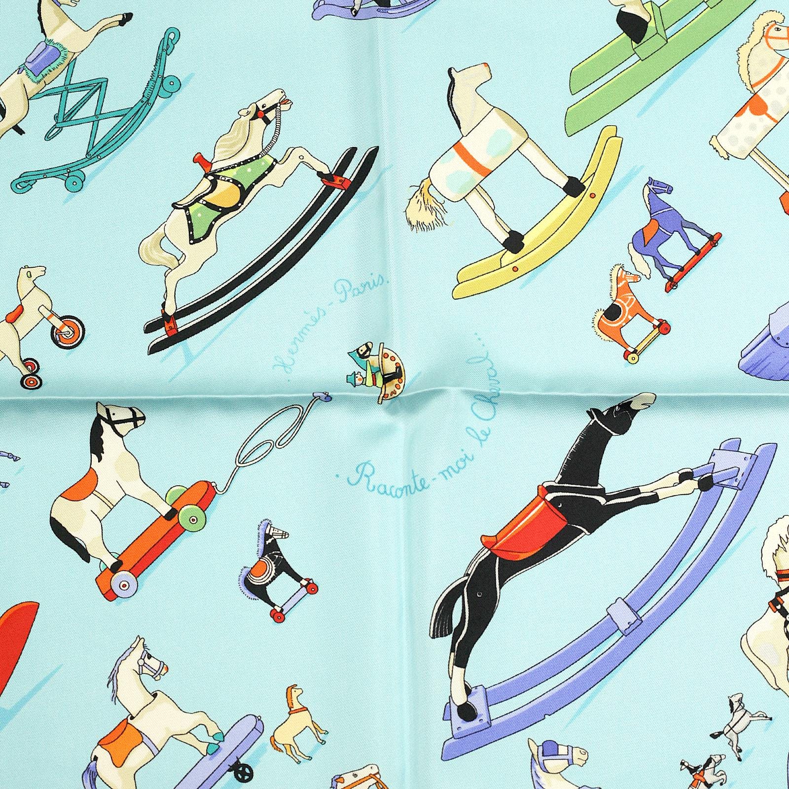 Hermes Scarf "Raconte-Moi le Cheval" by Dimitri Rybaltchenko 90cm Silk | Carre Foulard