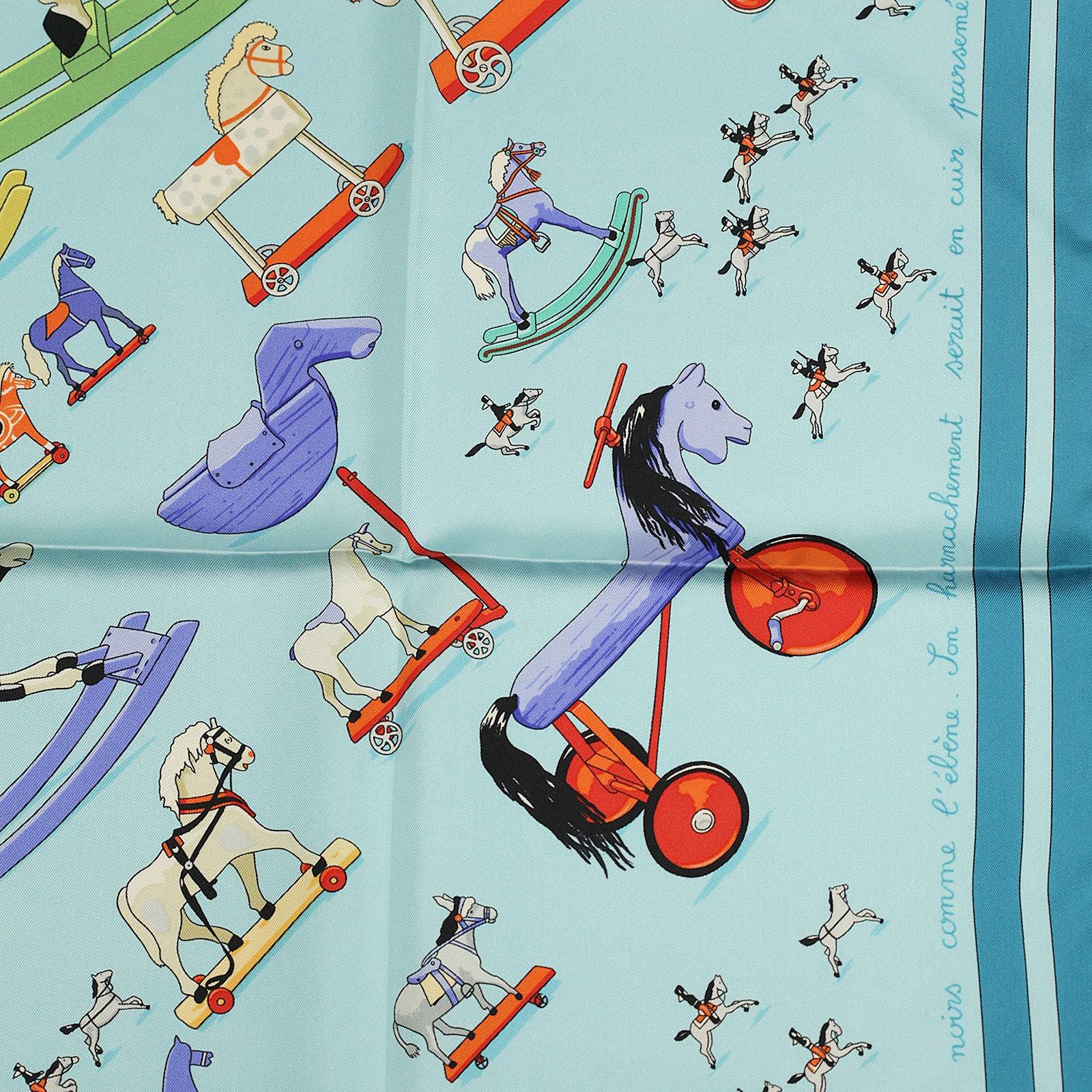 Hermes Scarf "Raconte-Moi le Cheval" by Dimitri Rybaltchenko 90cm Silk | Carre Foulard