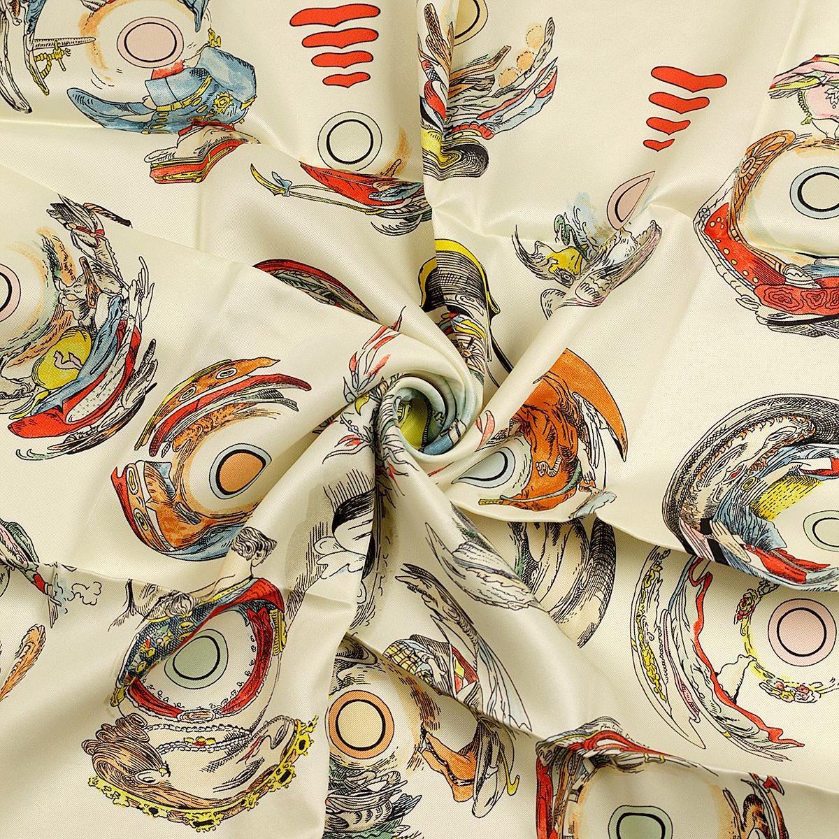 Hermes Scarf "Anamorphoses" by Philippe Dumas 70cm Silk | Foulard Carre