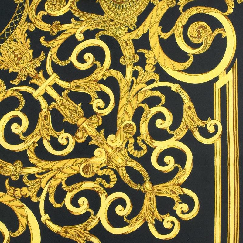 Hermes Scarf "Tuileries" by Joachim Metz Vintage 90cm Silk | Carre Foulard