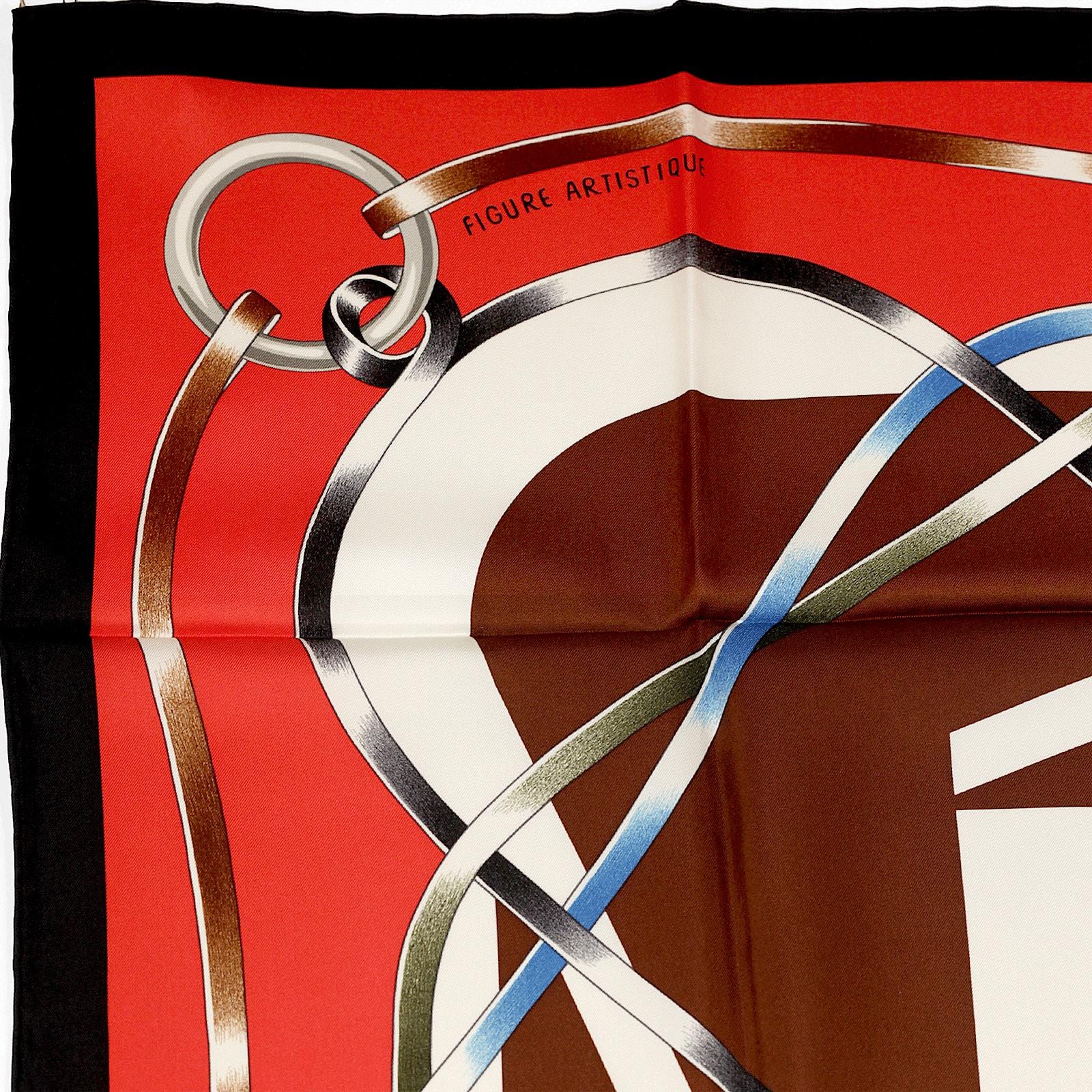 Hermes Scarf "Figure Artistique" by Florence Manlik 90cm Silk | Carre Foulard
