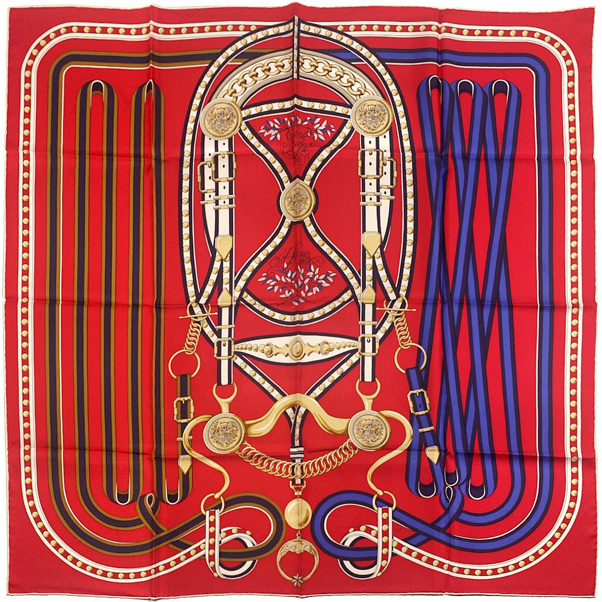 Hermes Scarf "Grand Tralala" by Virginie Jamin 90cm Silk