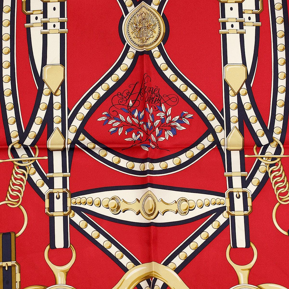 Hermes Scarf "Grand Tralala" by Virginie Jamin 90cm Silk