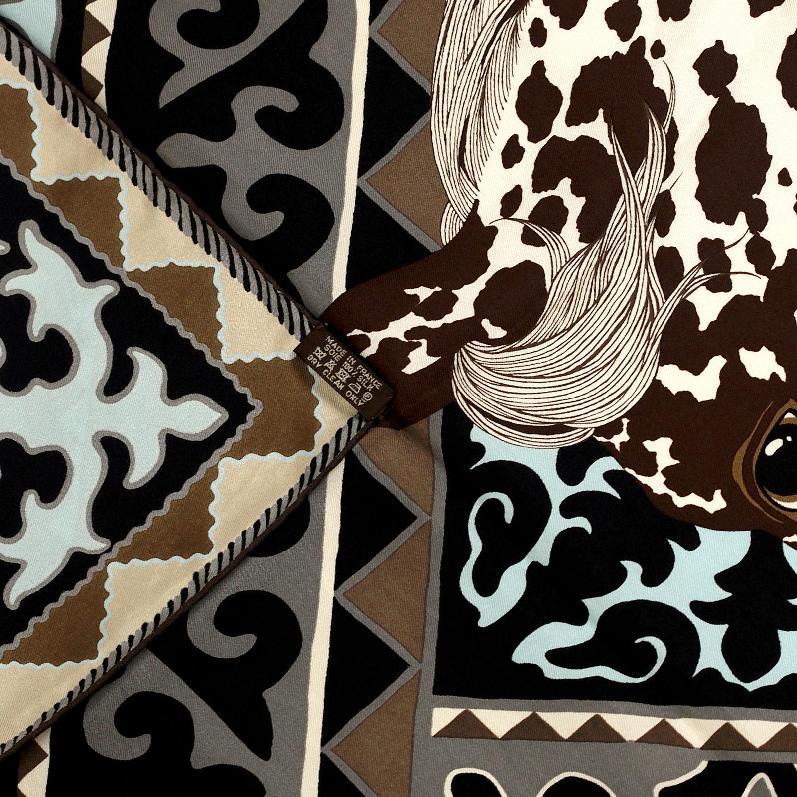 Hermes Scarf "Appaloosa des Steppes" by Alice Shirley 90cm Silk | Carre Foulard