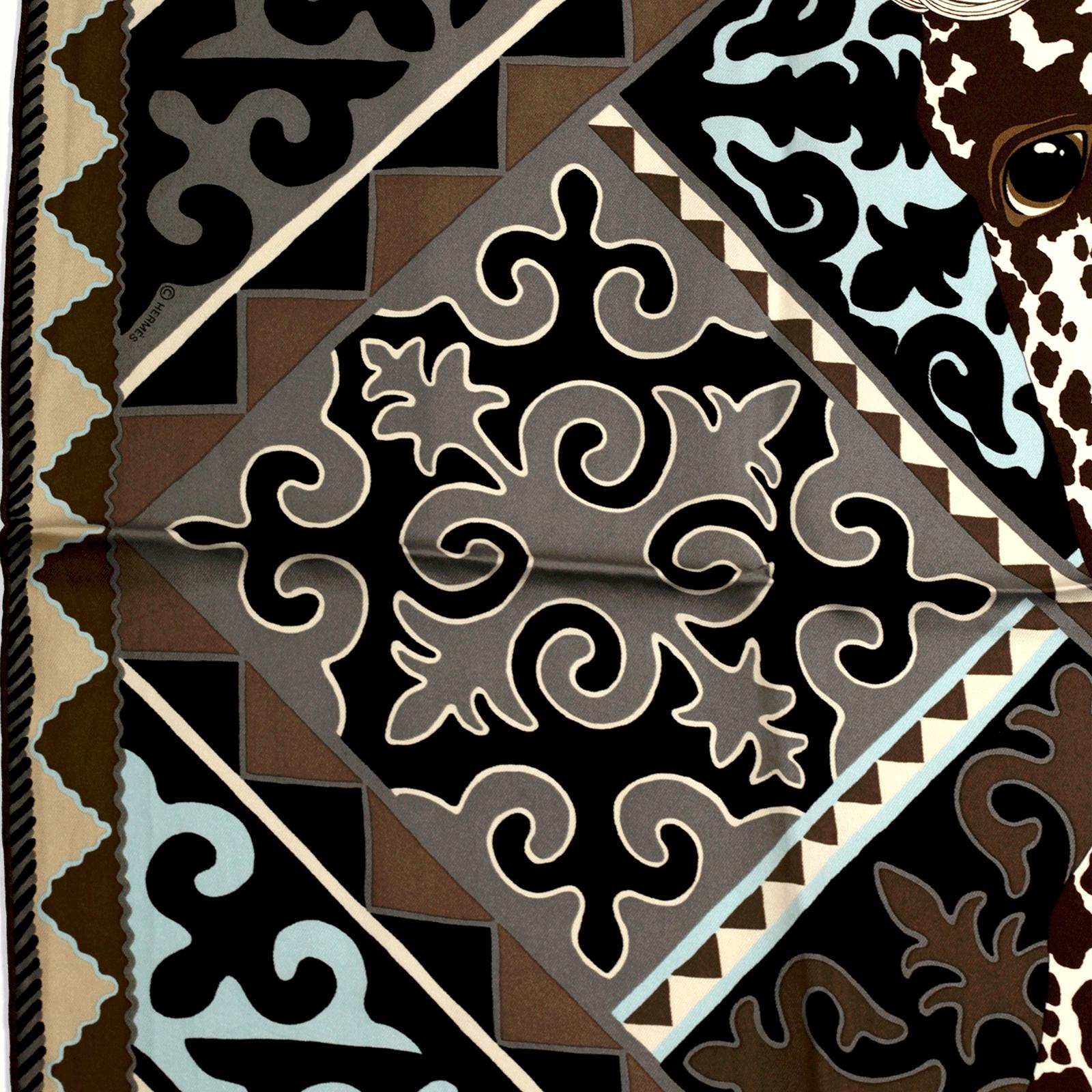 Hermes Scarf "Appaloosa des Steppes" by Alice Shirley 90cm Silk | Carre Foulard