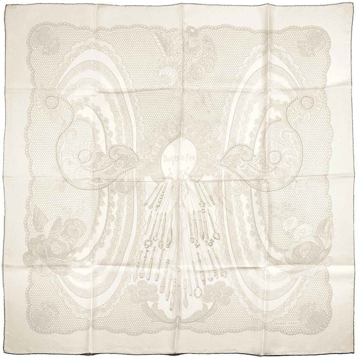 Hermes Scarf "Doigts de Fee" by Caty Latham 90cm Silk | Carre Foulard