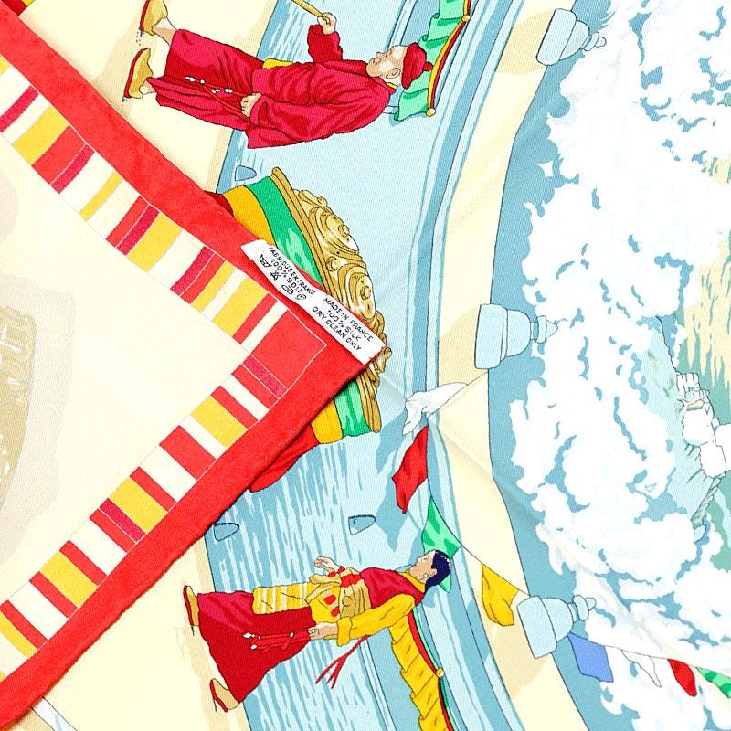 Hermes Scarf "Prieres au Vent" by Dimitri Rybaltchenko 90cm Silk
