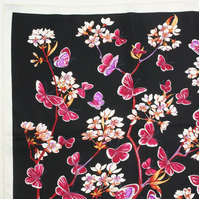 Hermes Scarf "Vol Amoureux des Azures" by Laurence Bourthoumieux 90cm Silk | Carre Foulard