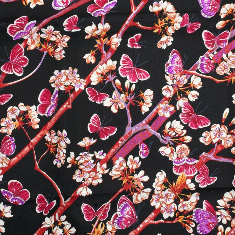 Hermes Scarf "Vol Amoureux des Azures" by Laurence Bourthoumieux 90cm Silk | Carre Foulard