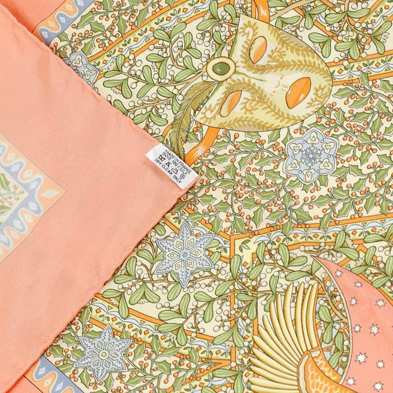 Hermes Scarf "Axis Mundi" by Christine Henry Vintage 90cm Silk