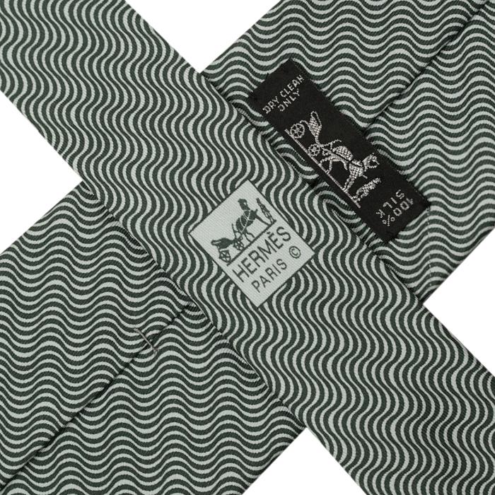 Hermes Men's Silk Tie Geometric Pattern 5308 | Necktie Cravate