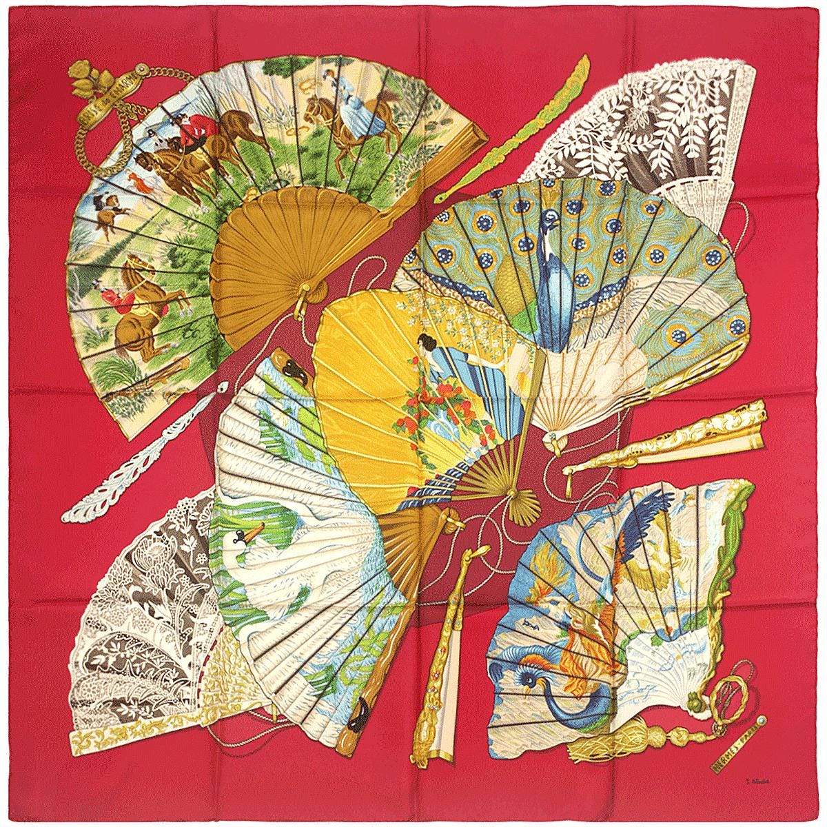 Hermes Scarf "Brise de Charme" by Julia Abadie 90cm Silk | Carre Foulard