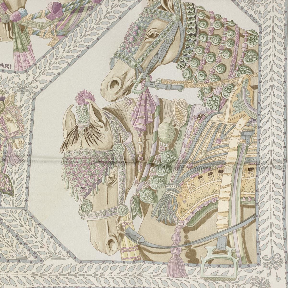 Hermes Scarf "Danse du Cheval Marwari" by Annie Faivre 90cm Silk | Carre Foulard
