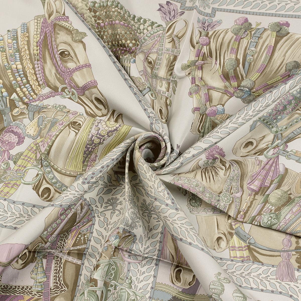 Hermes Scarf "Danse du Cheval Marwari" by Annie Faivre 90cm Silk | Carre Foulard