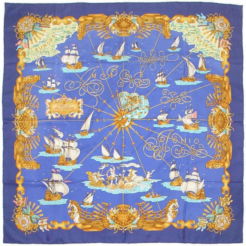 Hermes Scarf "Voiles de Lumiere" by Joachim Metz 90cm Silk | Carre Foulard