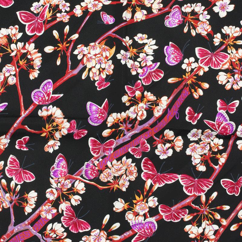 Hermes Scarf "Vol Amoureux des Azures" by Laurence Bourthoumieux 90cm Silk | Carre Foulard