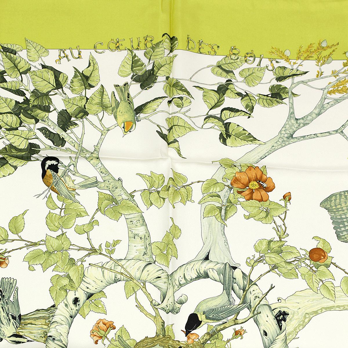 Hermes Scarf "Au Coeur des Bois" by Zoe Pauwels 90cm Silk | Carre Foulard
