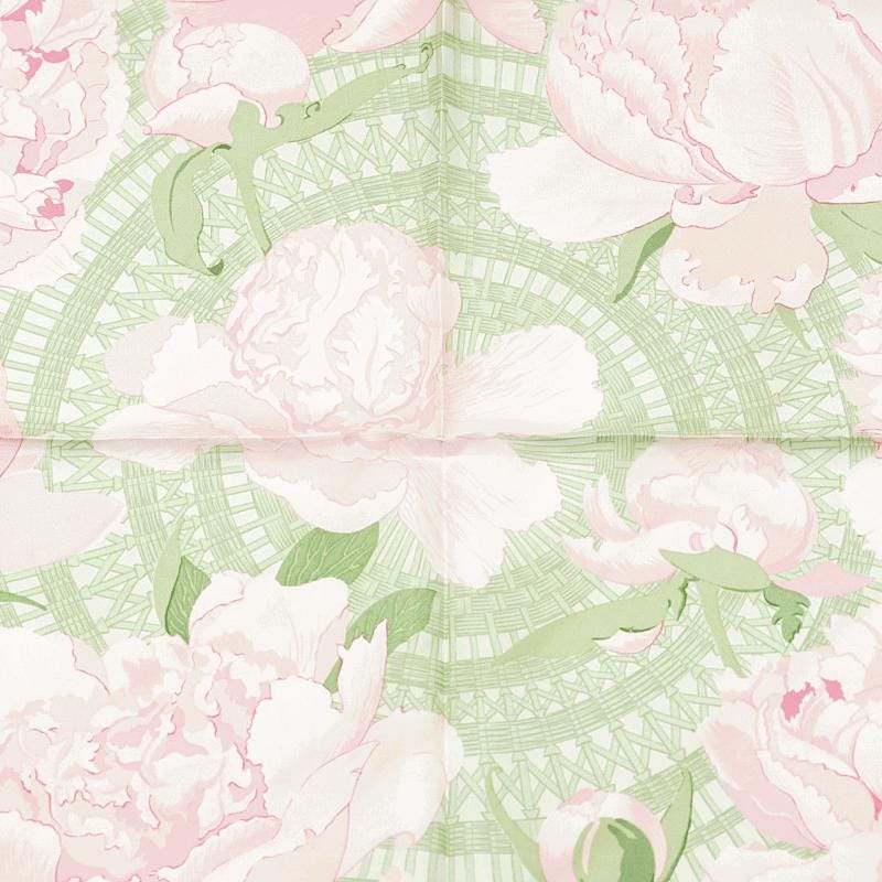 Hermes Scarf "Pivoines" by Christiane Vauzelles 90cm Silk | Carre Foulard