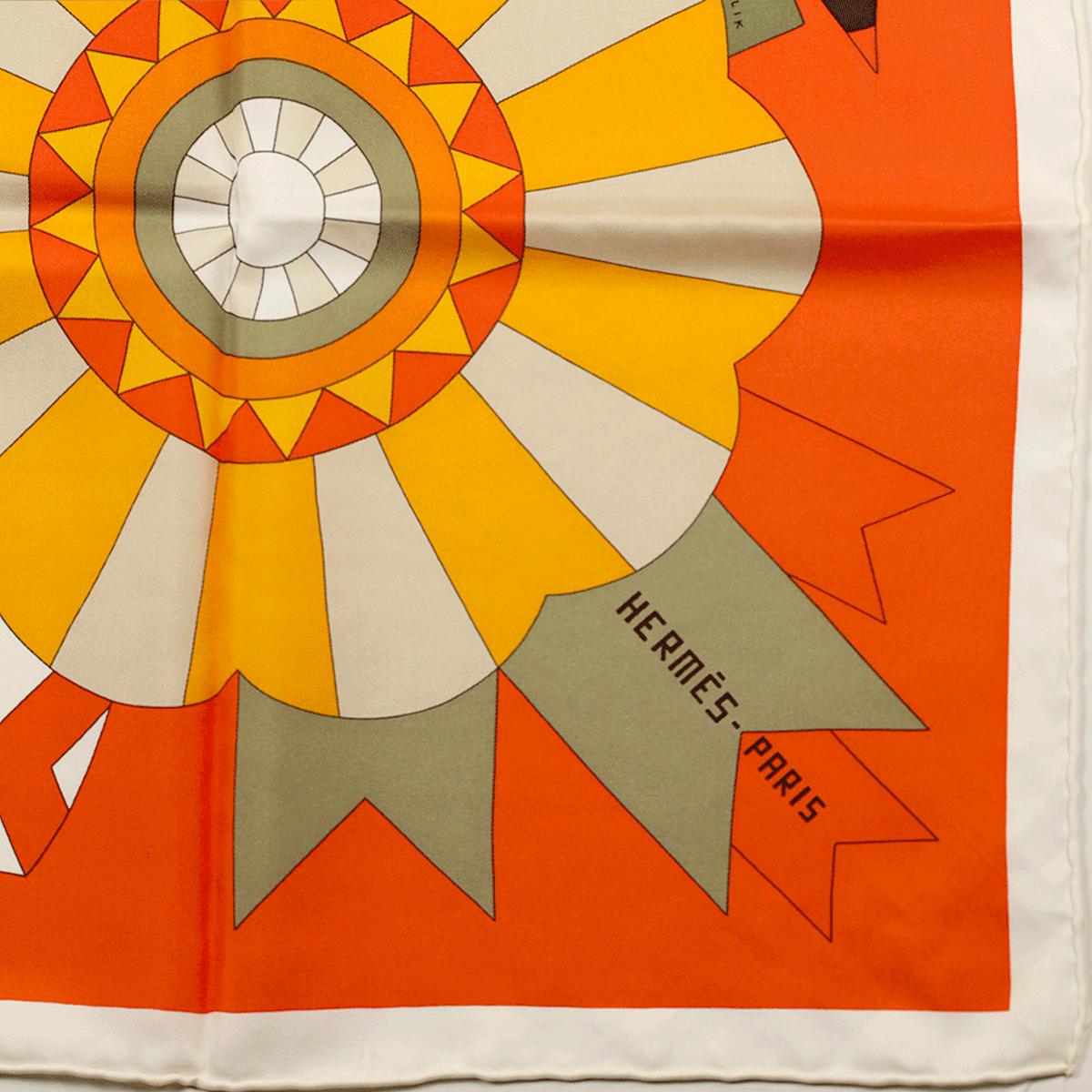 Hermes Scarf "Cheval de Fete" by Jan Bajtlik 90cm Silk