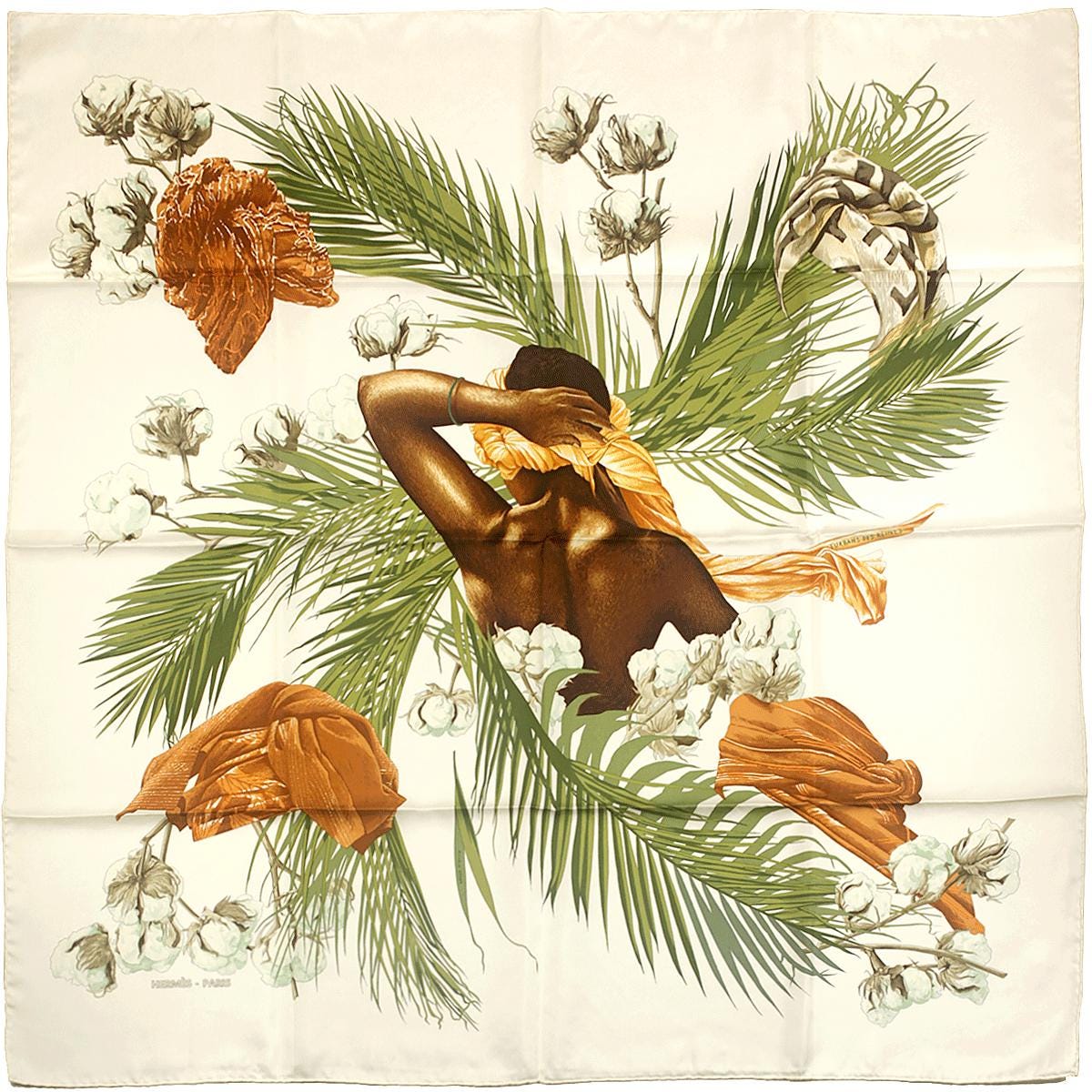 Hermes Scarf "Turbans des Reines" by Michelle Szabo 90cm Silk | Carre Foulard