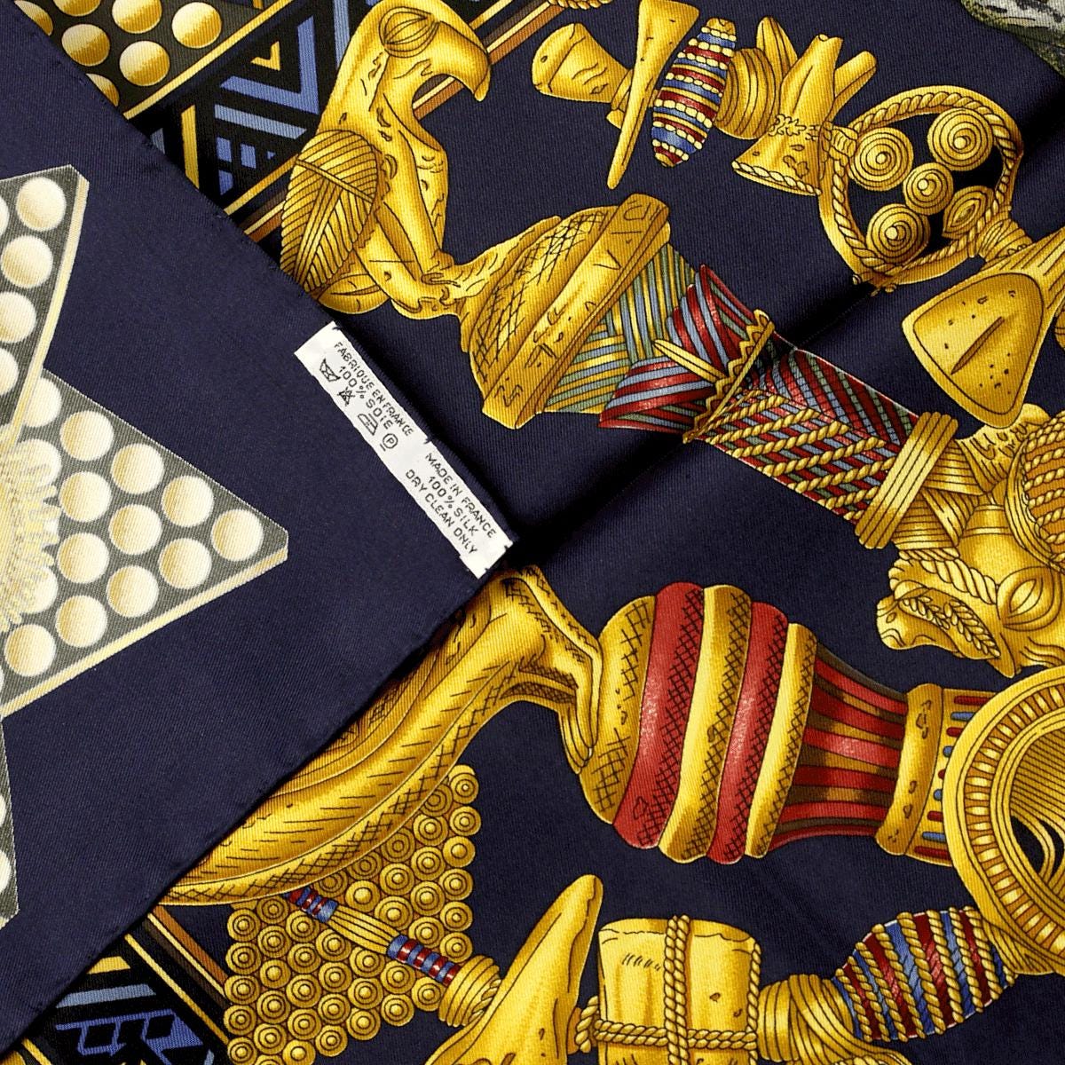 Hermes Scarf "L'Or des Chefs" by Joachim Metz 90cm Silk