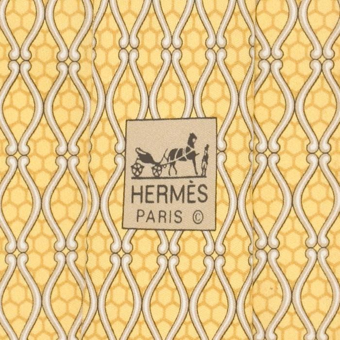 Hermes Men's Silk Tie Geometric Pattern 5012