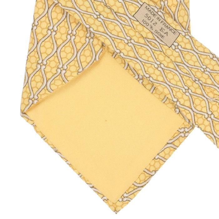 Hermes Men's Silk Tie Geometric Pattern 5012 | Necktie Cravate
