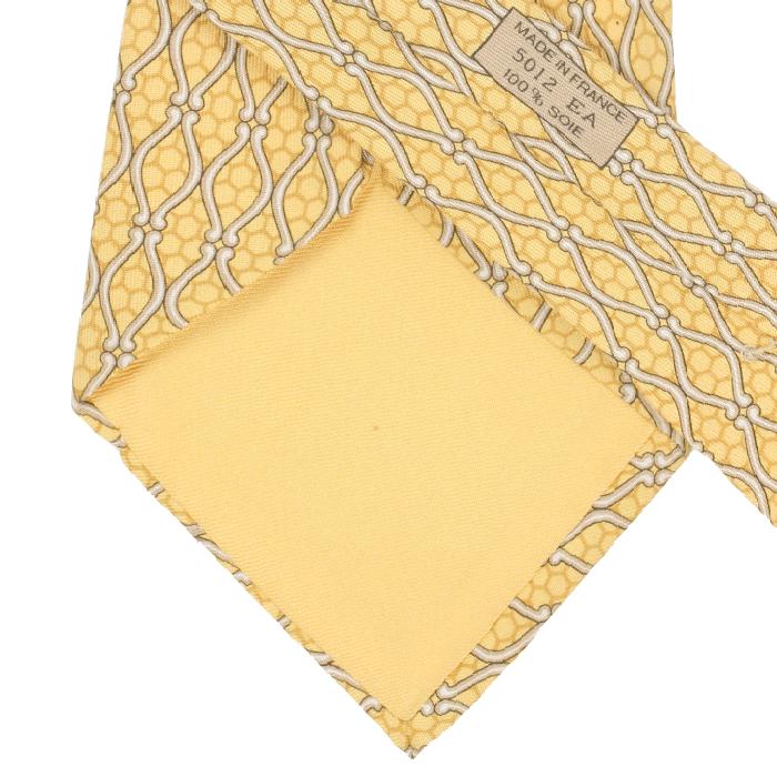 Hermes Men's Silk Tie Geometric Pattern 5012