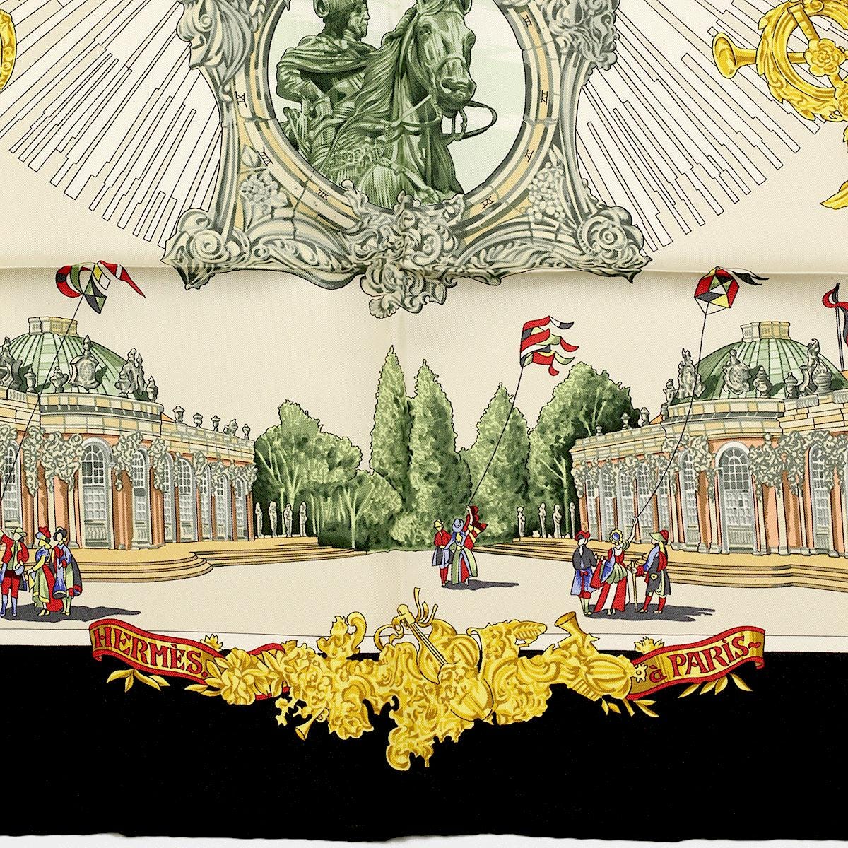 Hermes Scarf "Sanssoucy" by Loic Dubigeon 90cm Silk | Carre