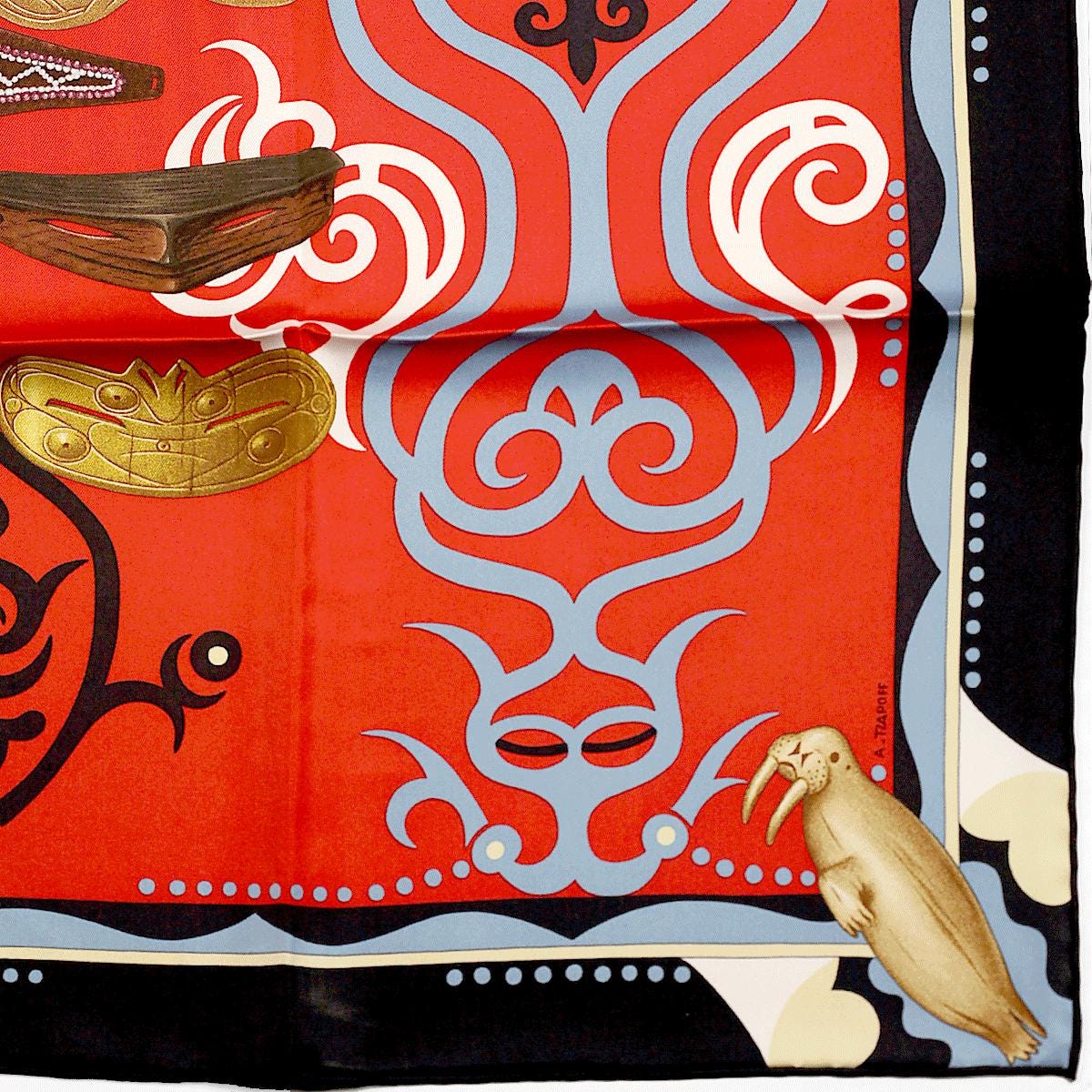 Hermes Scarf "Le Regard de l’Arctique" by Antoine Tzapoff 90cm Silk