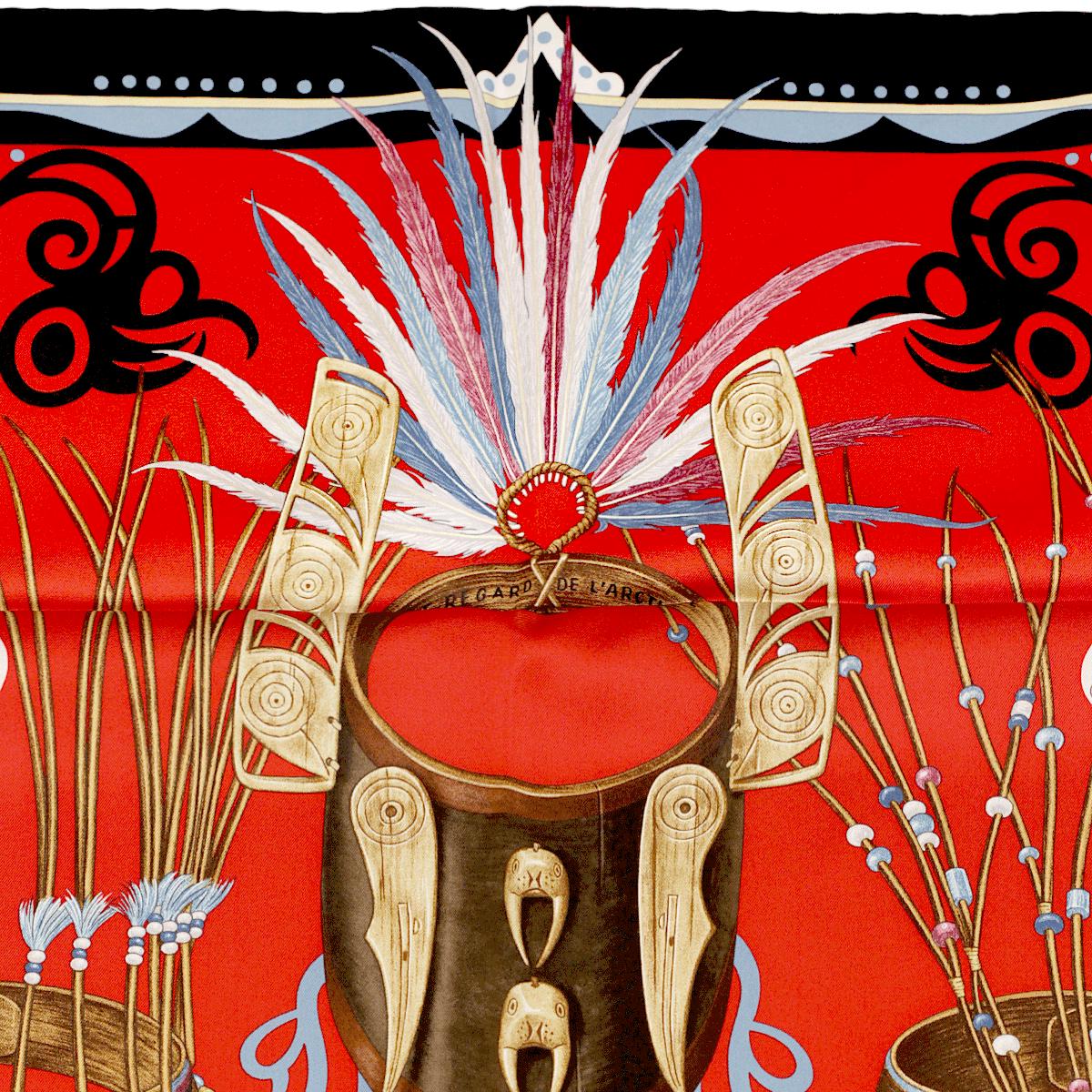 Hermes Scarf "Le Regard de l’Arctique" by Antoine Tzapoff 90cm Silk