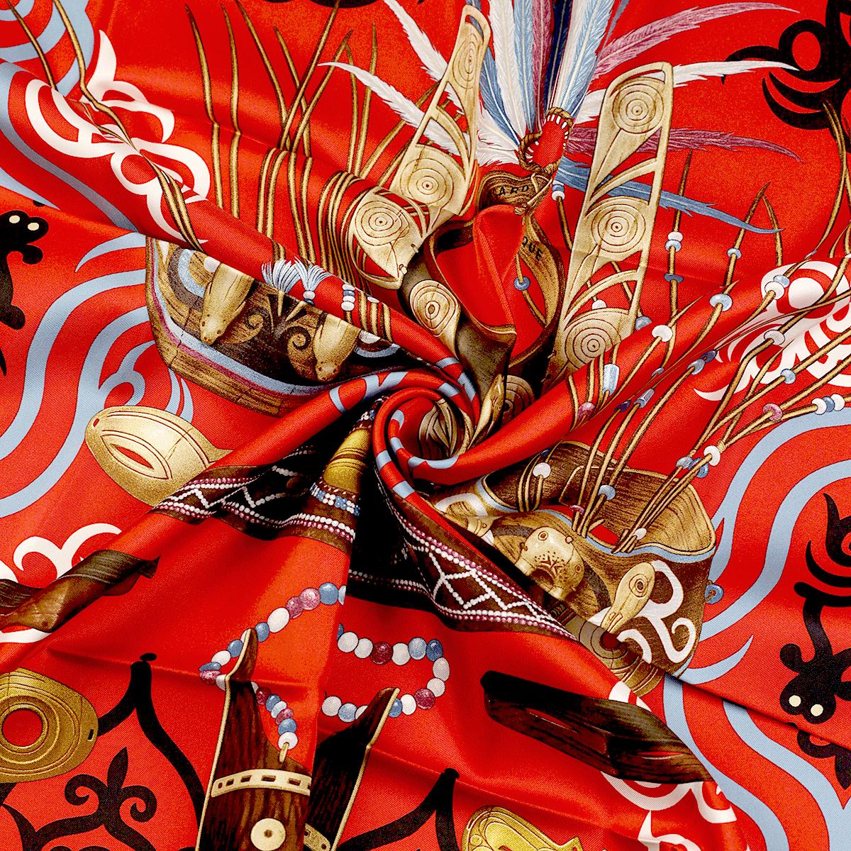 Hermes Scarf "Le Regard de l’Arctique" by Antoine Tzapoff 90cm Silk