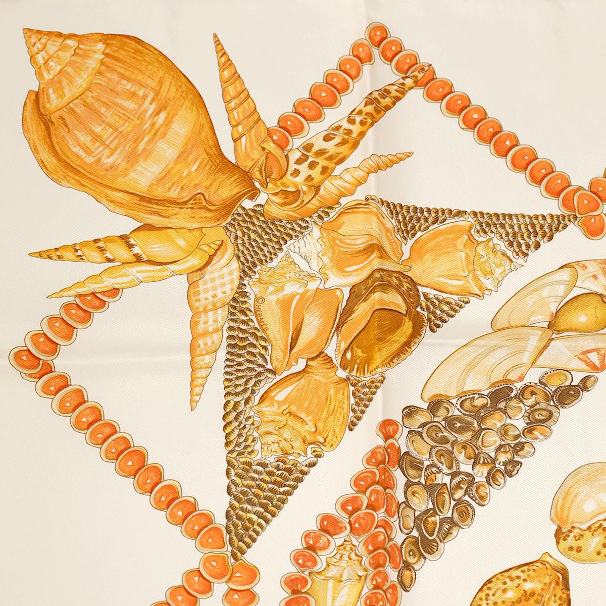 Hermes Scarf "Rocaille" by Valerie Dawlat Dumoulin Vintage 90cm Silk | Carre Foulard