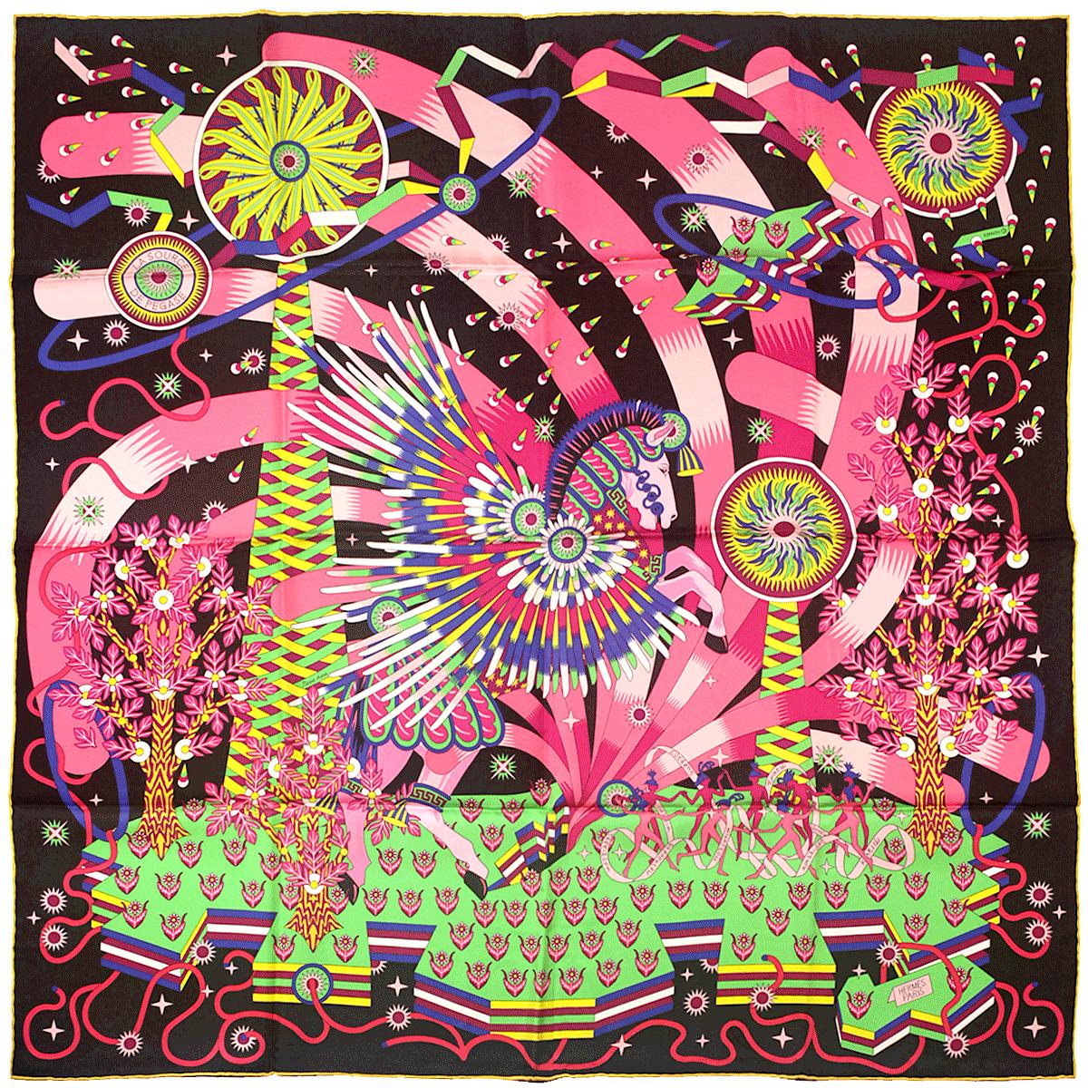 Hermes Scarf "La Source de Pegase" by Pierre Marie 90cm Silk | Carre Foulard