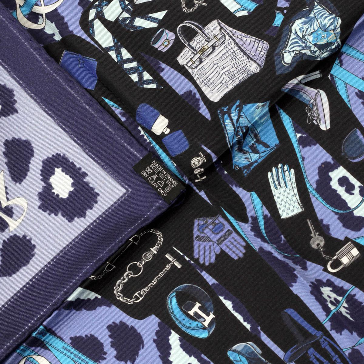 Hermes Scarf 45cm "Monsieur et Madame" by Bali Barret Silk Gavroche