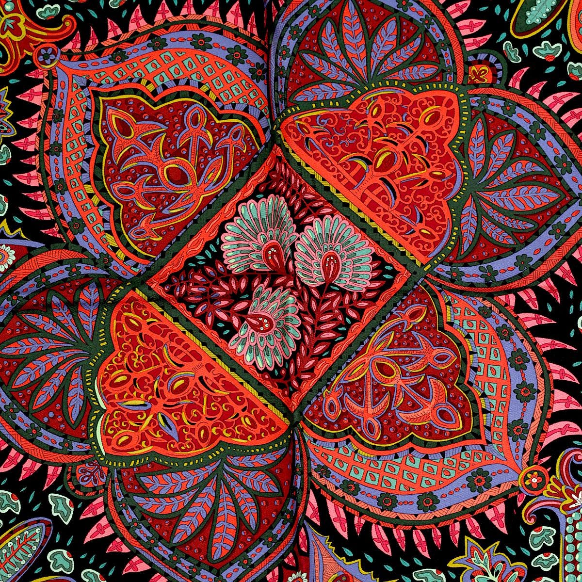 Hermes Scarf "Le Jardin de la Maharani" by Annie Faivre 90cm Silk | Carre Foulard