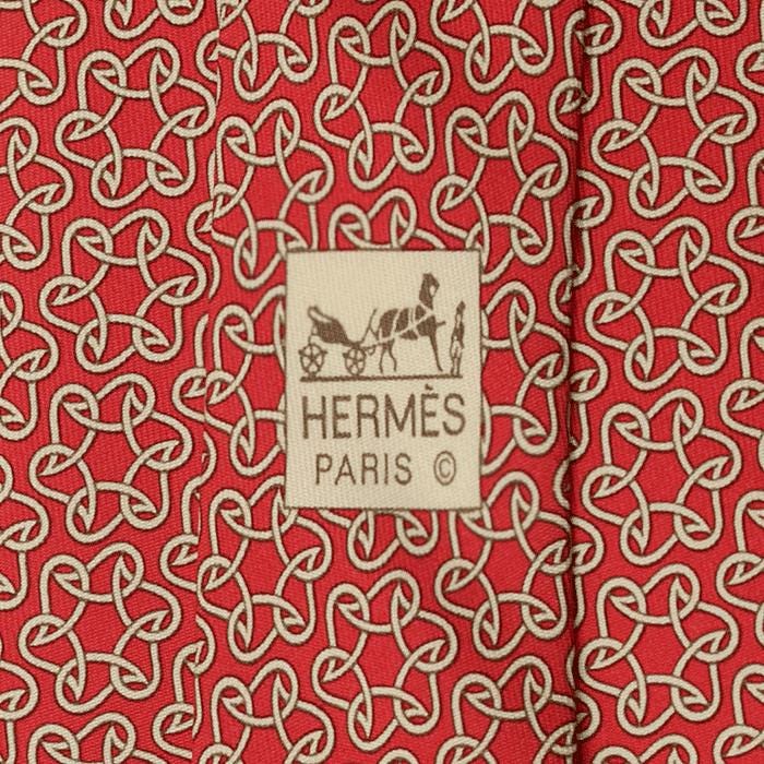 Hermes Men's Silk Tie Geometric Pattern 5367 | Necktie Cravate