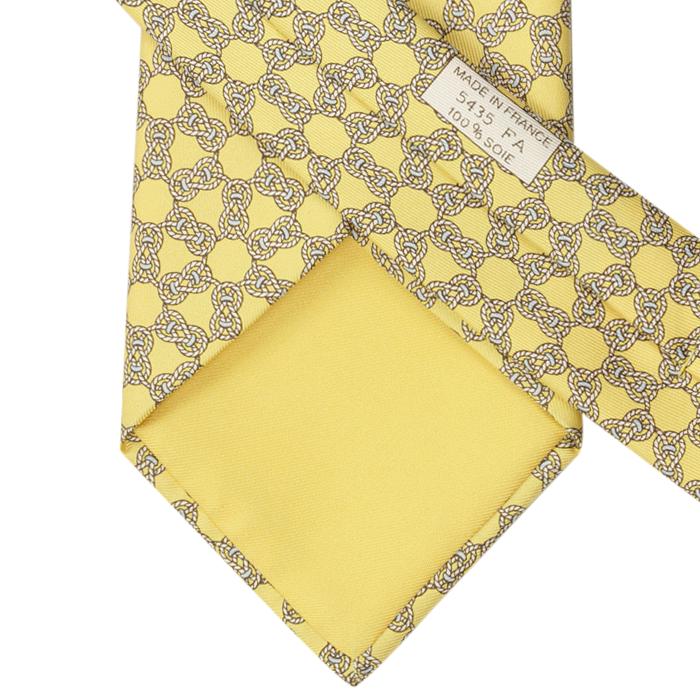 Hermes Men's Silk Tie Geometric Pattern 5435