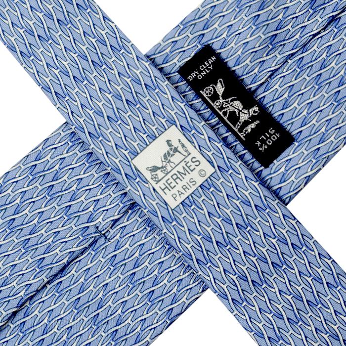 Hermes Men's Silk Tie H Geometric Pattern 5173 | Necktie Cravate