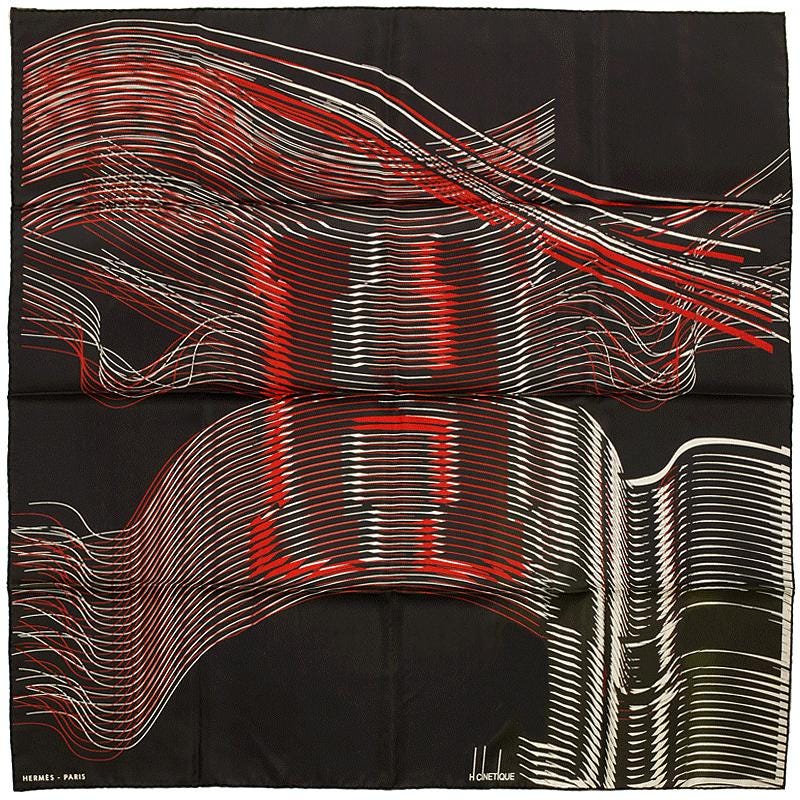 Hermes Scarf "H Cinetique" by Bali Barret 90cm Silk