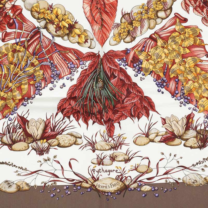 Hermes Scarf "Pythagore" by Zoe Pauwels 90cm Silk