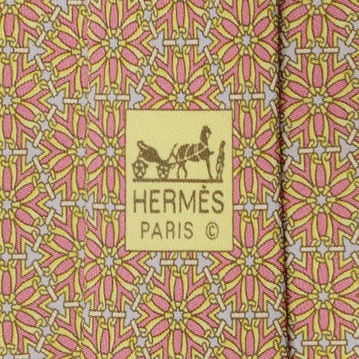 Hermes Men's Silk Tie Geometric Pattern 5126 | Necktie Cravate