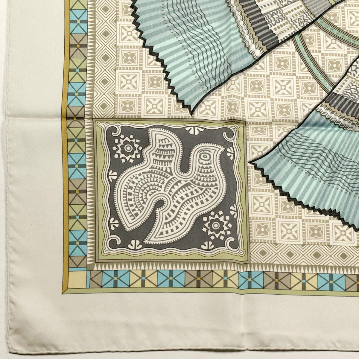 Hermes Scarf "Cent Plis des Miao" by Aline Honore 90cm Silk | Carre Foulard