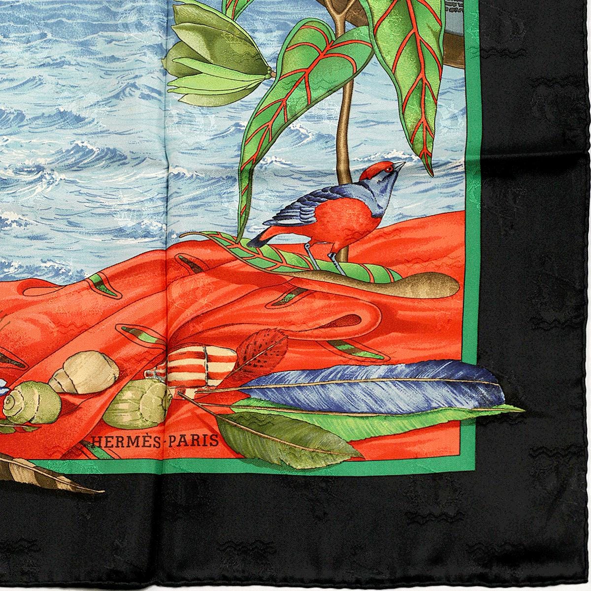 Hermes Scarf "Christophe Colomb Decouvre L'Amerique" by Carl De Parcevaux 90cm Silk