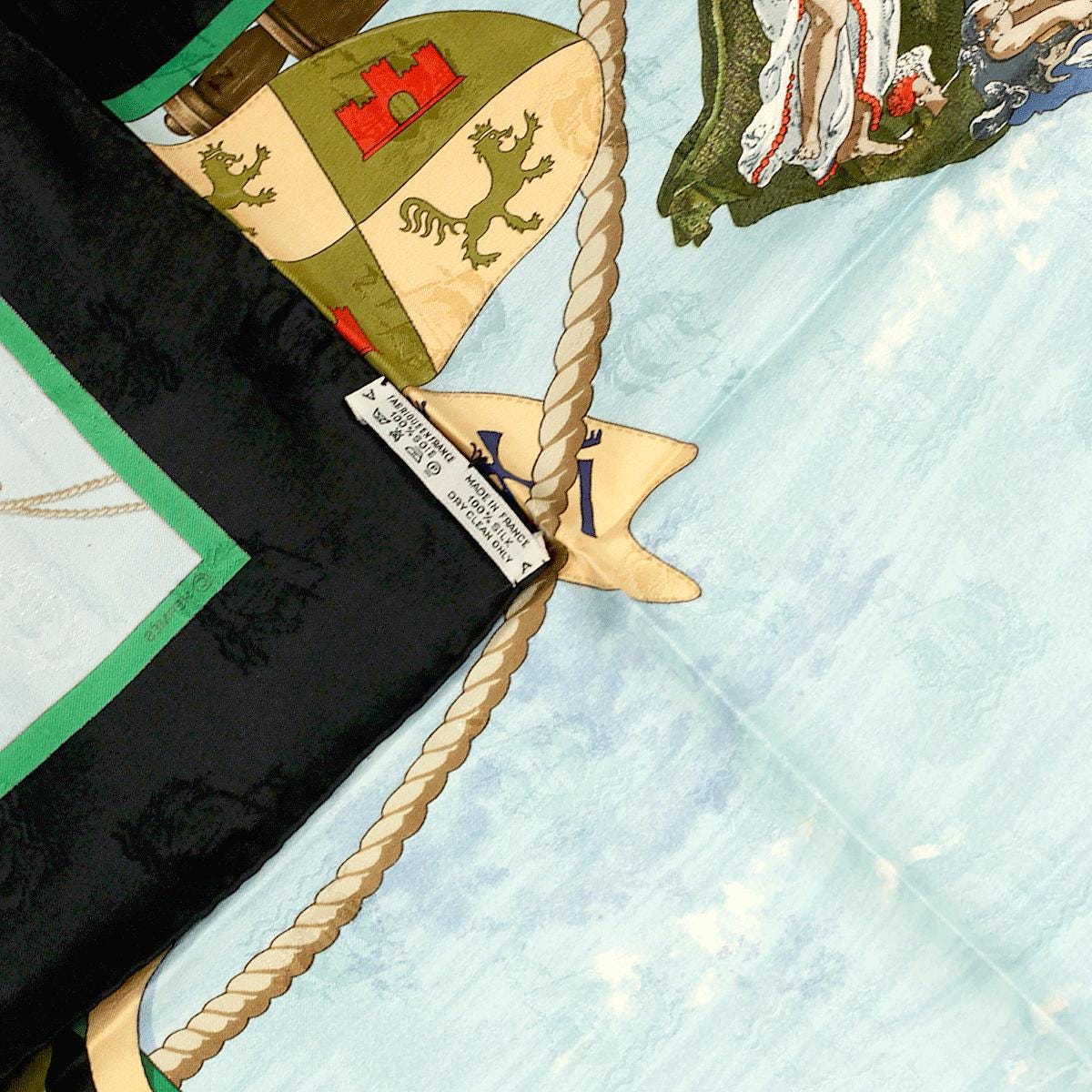 Hermes Scarf "Christophe Colomb Decouvre L'Amerique" by Carl De Parcevaux 90cm Silk