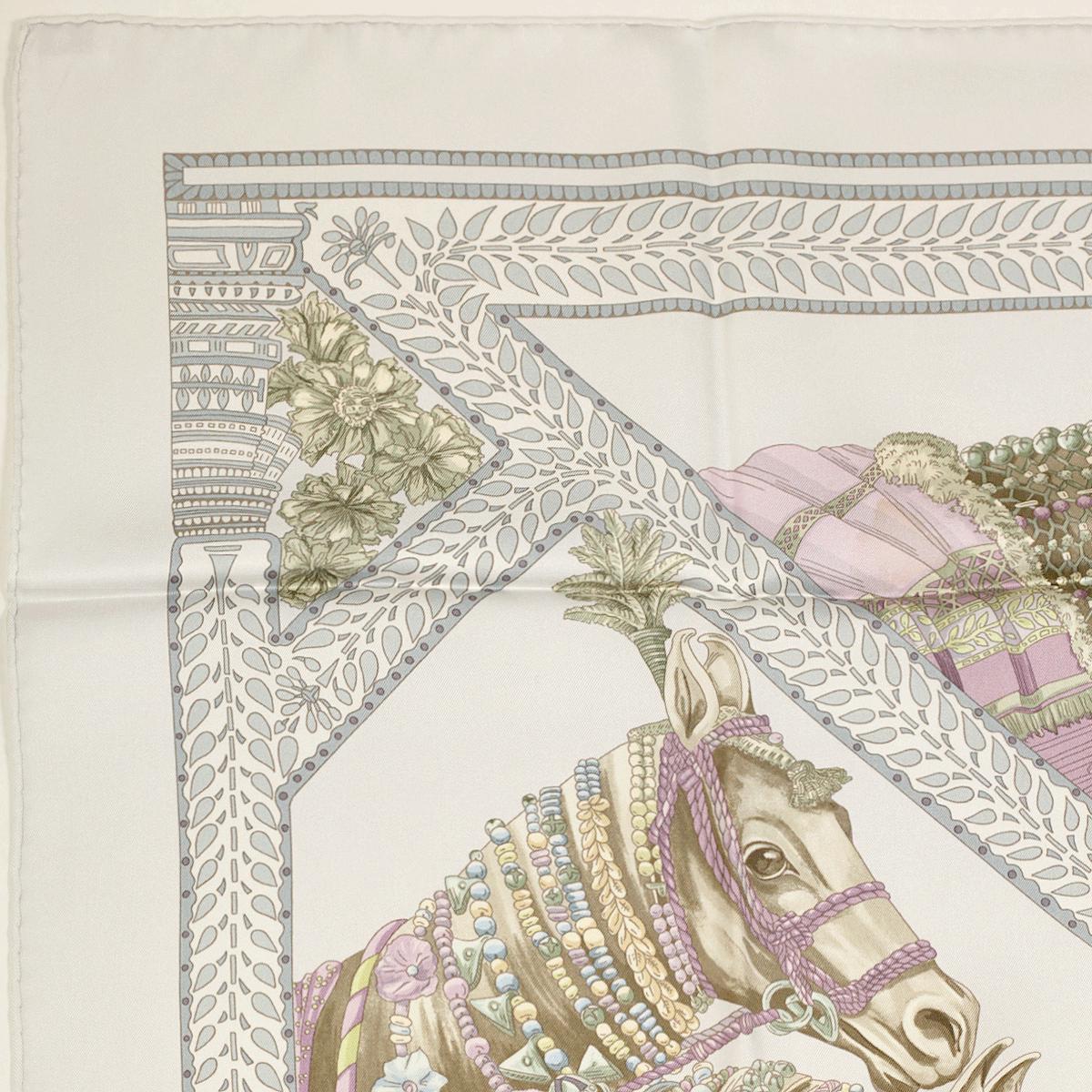 Hermes Scarf "Danse du Cheval Marwari" by Annie Faivre 90cm Silk | Carre Foulard